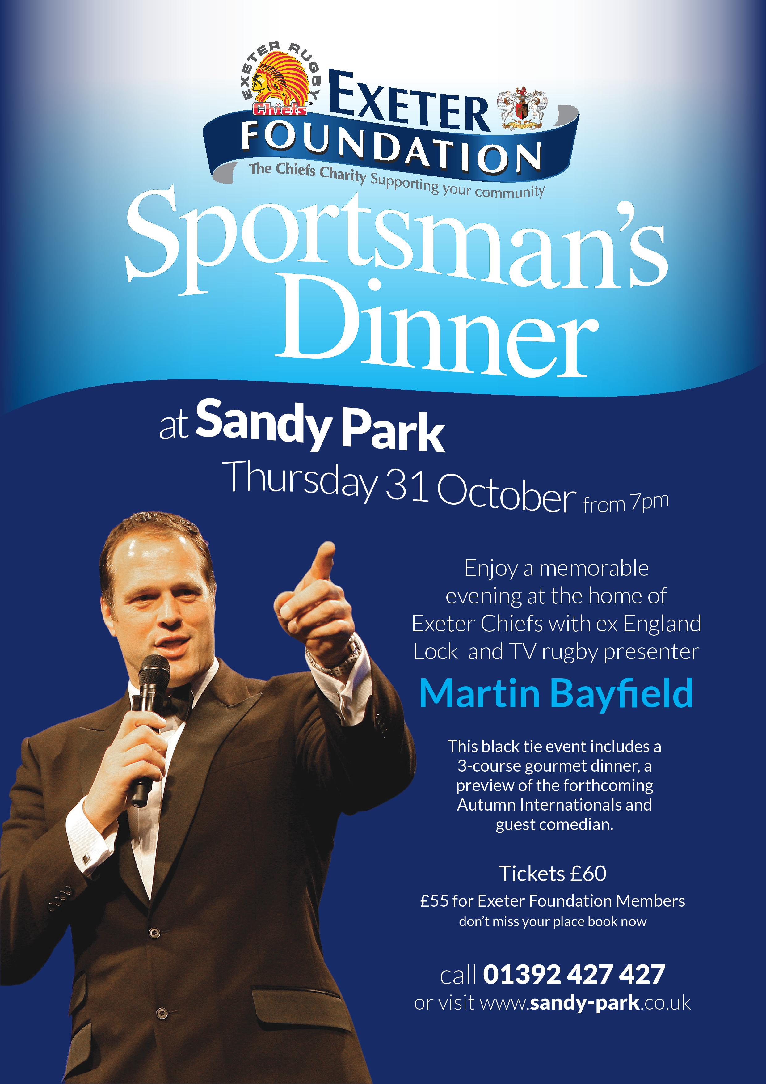 Sportsman's Dinner with Martin Bayfield The Exeter Daily